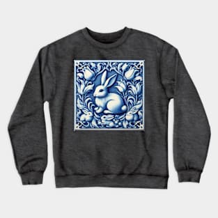 Vintage Dutch Tile: Rabbit No.3 Crewneck Sweatshirt